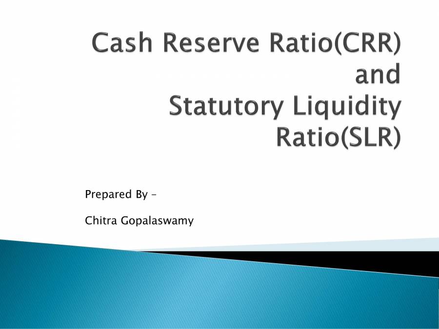 CRR & SLR Rates PowerPoint Slides LearnPick India