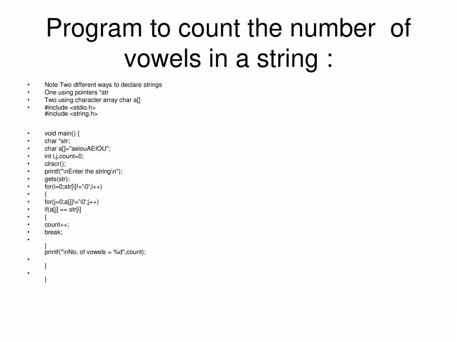 Strings In C - PowerPoint Slides - LearnPick India