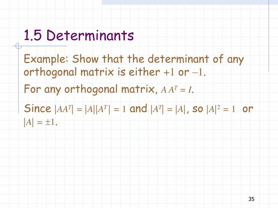 Matrices And Determinants - PowerPoint Slides - LearnPick India