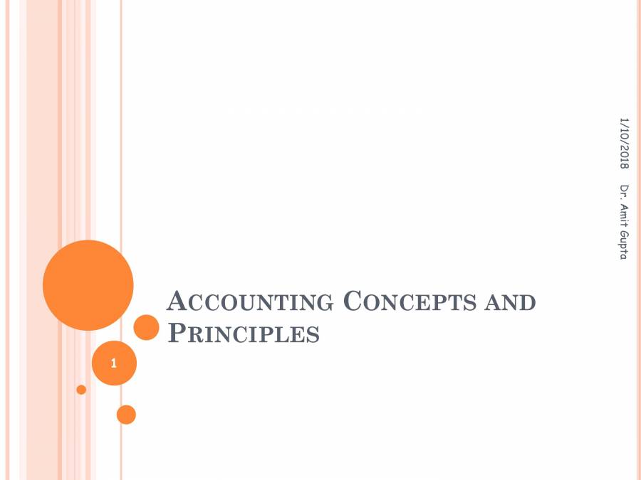 Accounting Concepts & Principles PowerPoint Slides LearnPick India