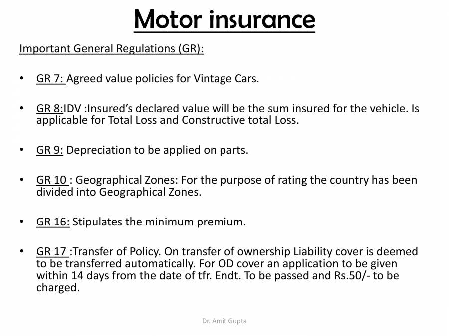 Motor Insurance PowerPoint Slides LearnPick India
