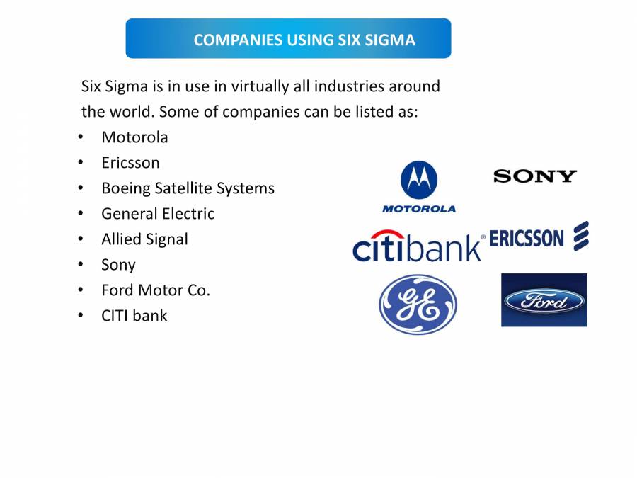 Six Sigma For Industry PowerPoint Slides LearnPick India