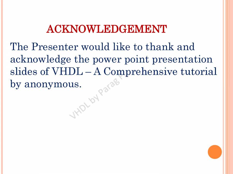 VHDL Lecture Series - II - PowerPoint Slides - LearnPick India