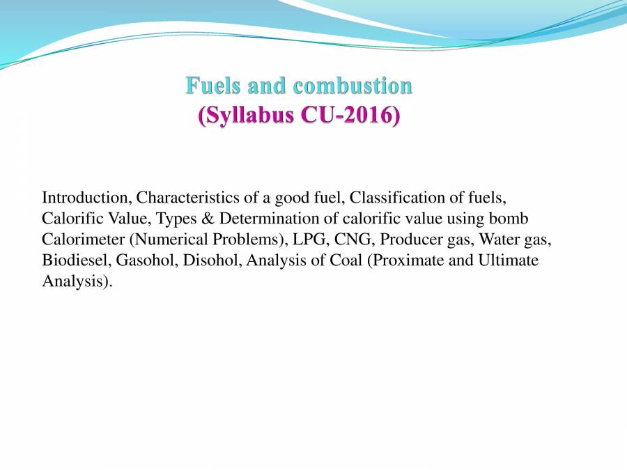 Fuel And Combustion PowerPoint Slides LearnPick India