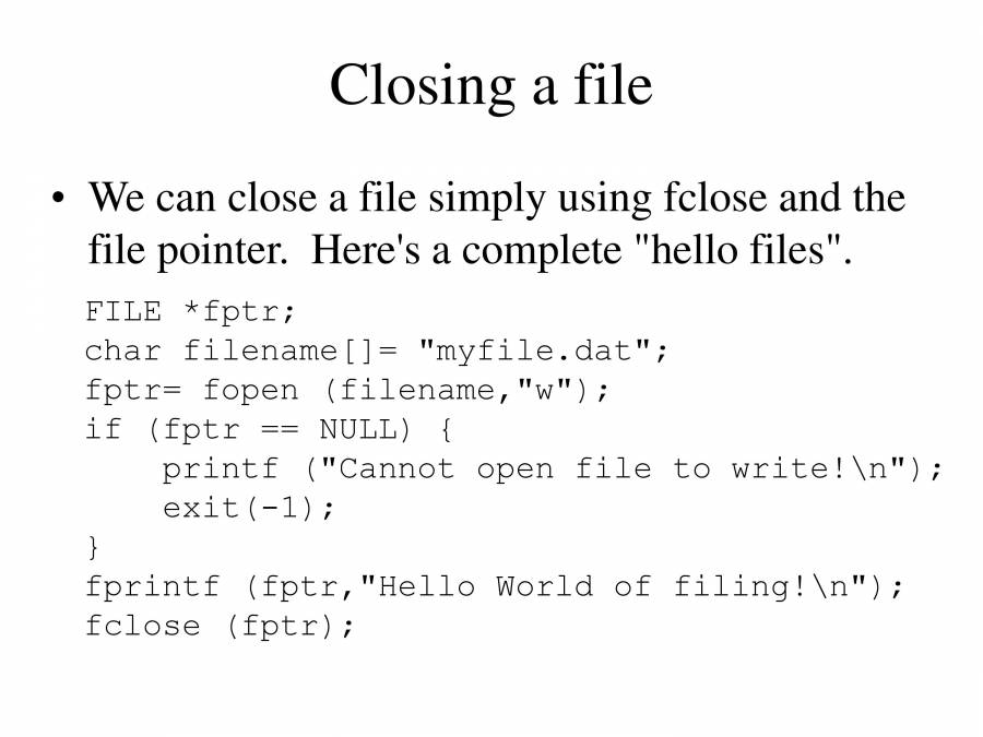 Declaring, Opening & Closing File Streams in C Programming - Video