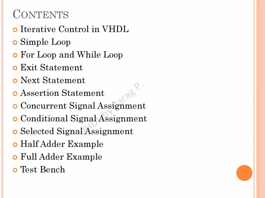 VHDL Lecture Series - VI - PowerPoint Slides - LearnPick India