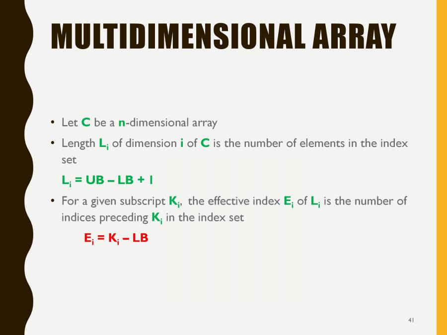 Array Data Structures - PowerPoint Slides - LearnPick India