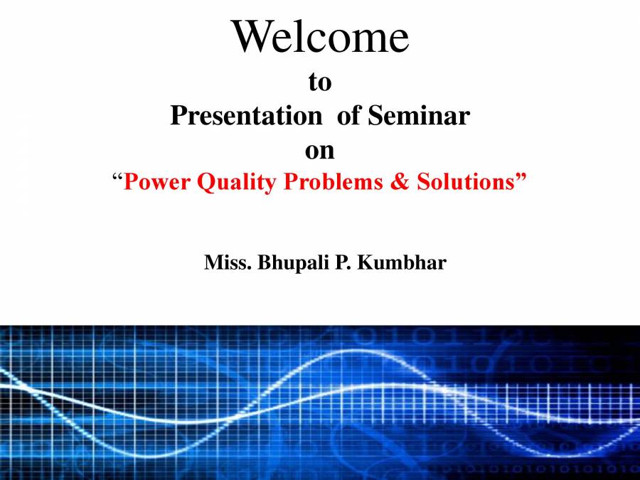 Power Quality Problems & Solutions PowerPoint Slides LearnPick India