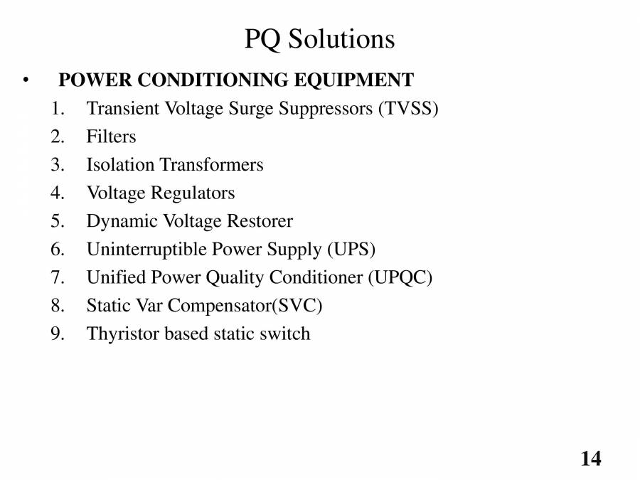 Power Quality Problems & Solutions PowerPoint Slides LearnPick India