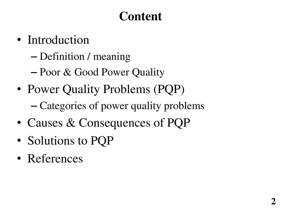 Power Quality Problems & Solutions PowerPoint Slides LearnPick India