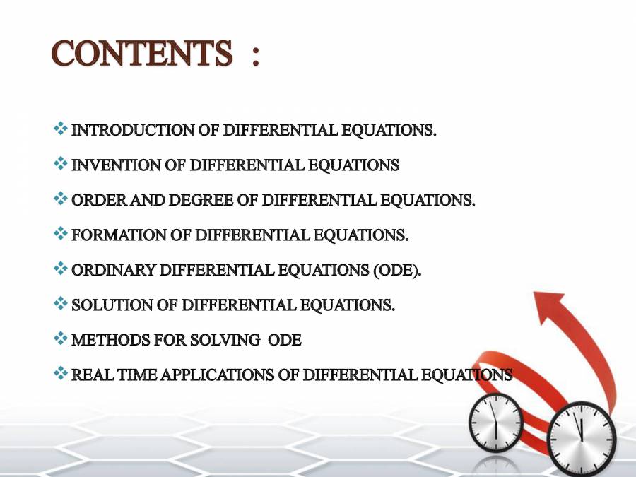Differential Equations PowerPoint Slides LearnPick India