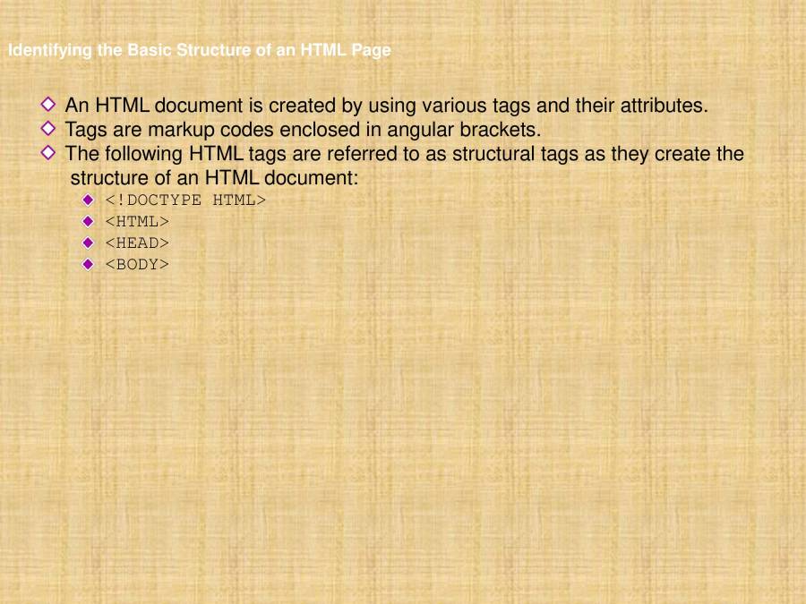 Introduction And Creation Of HTML Web Page - PowerPoint Slides ...