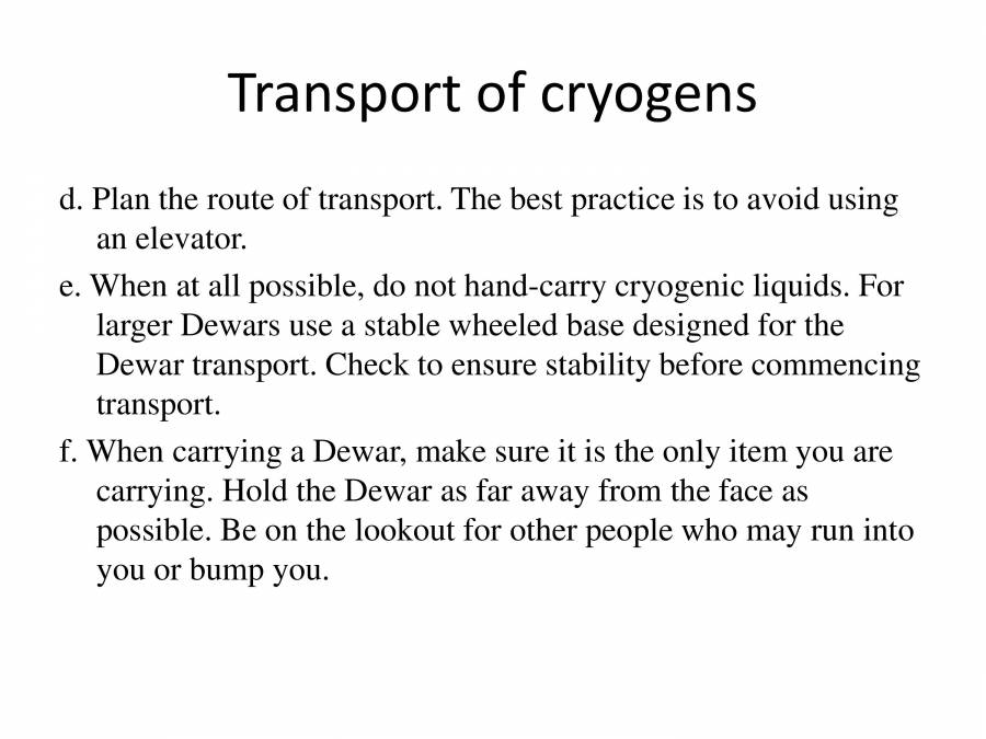 Storage And Transport Of Cryogens PowerPoint Slides LearnPick India