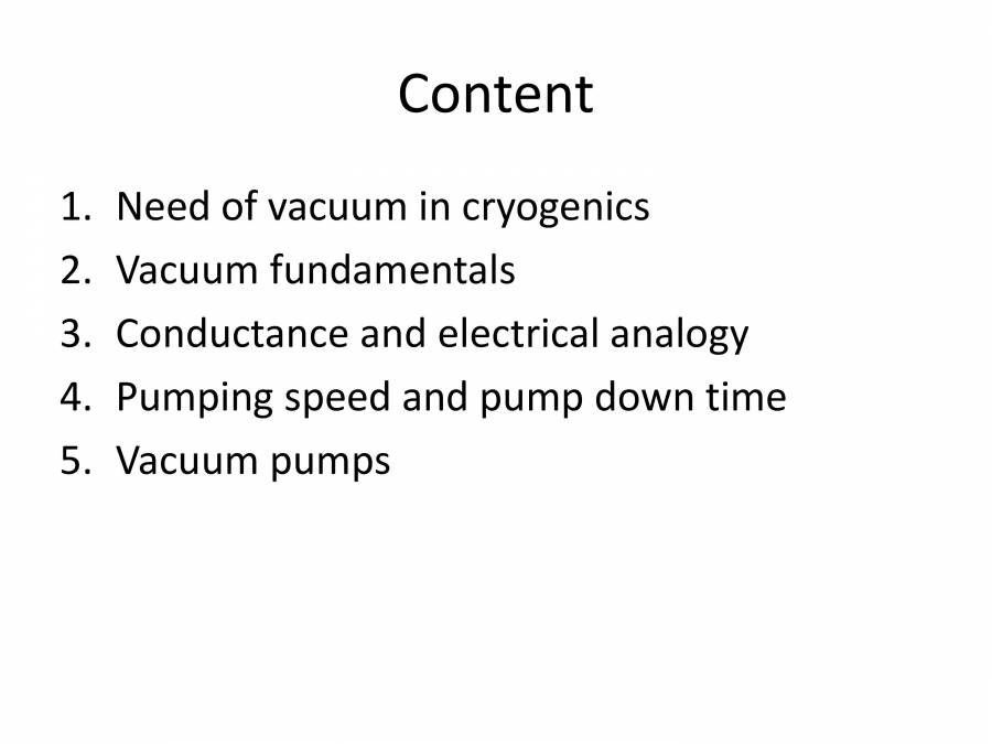 VACUUM TECHNOLOGY PowerPoint Slides LearnPick India