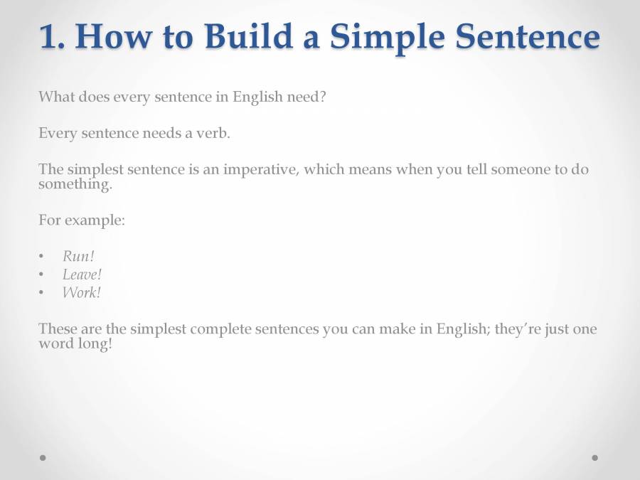 English Sentence Structure - PowerPoint Slides - LearnPick India