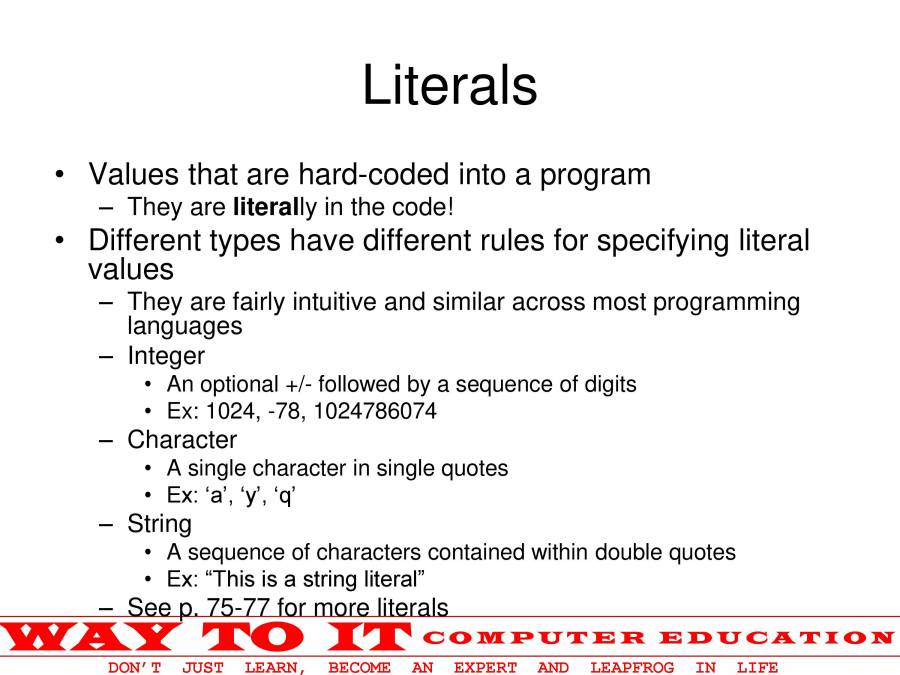 Java Basics - PowerPoint Slides - LearnPick India