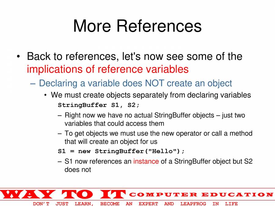 Java Basics - PowerPoint Slides - LearnPick India