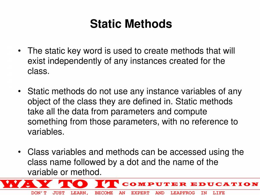 Java Basics - PowerPoint Slides - LearnPick India