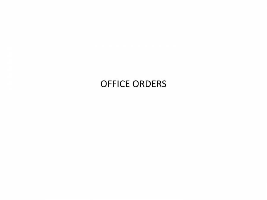 Office Orders PowerPoint Slides LearnPick India