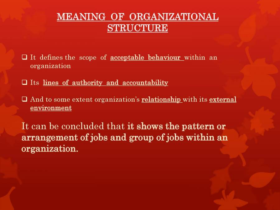 Organizational Structure - PowerPoint Slides - LearnPick India