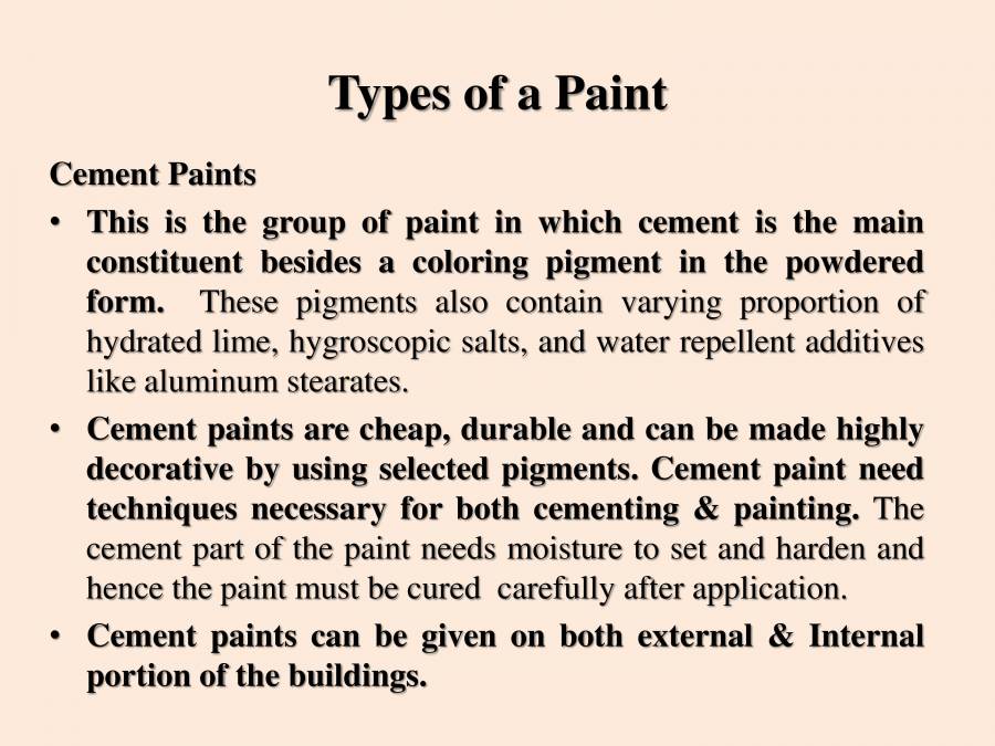 PPT On Building Construction Material (Paints) - PowerPoint Slides ...