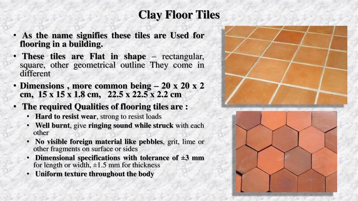 PPT On Tiles ( Building Construction Material) PowerPoint Slides