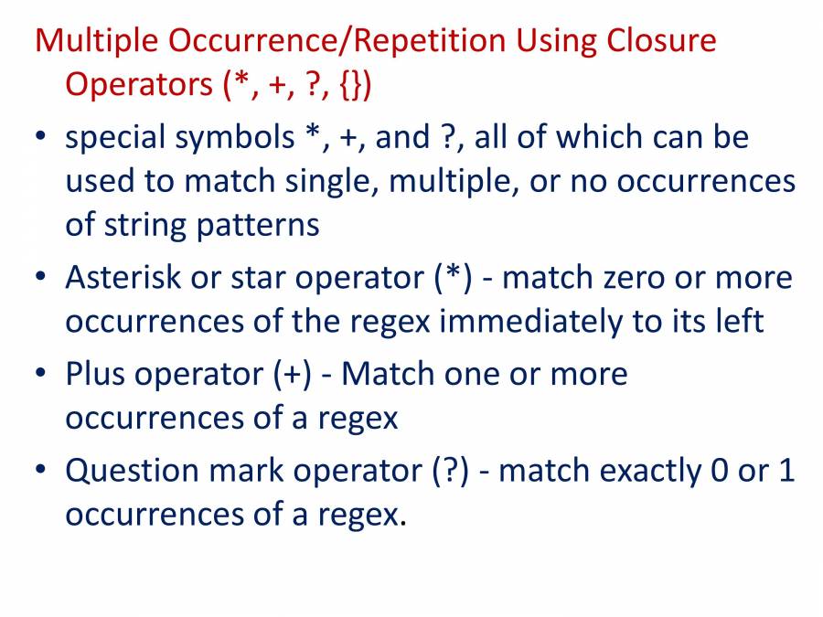 PPT On Python - Regex - PowerPoint Slides - LearnPick India