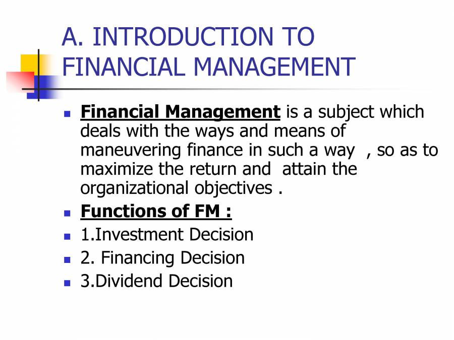 Financial Management - PowerPoint Slides - LearnPick India
