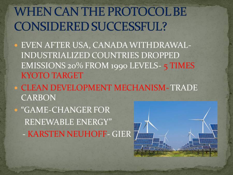 Presentation On Analysis Of Kyoto Protocol - PowerPoint Slides ...