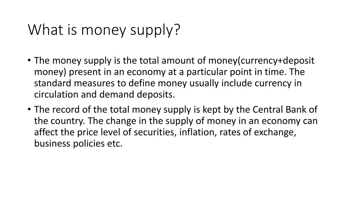 Money Supply PowerPoint Slides LearnPick India