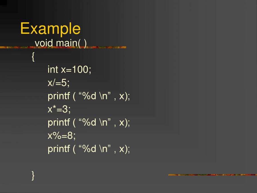 Operators In C - PowerPoint Slides - LearnPick India