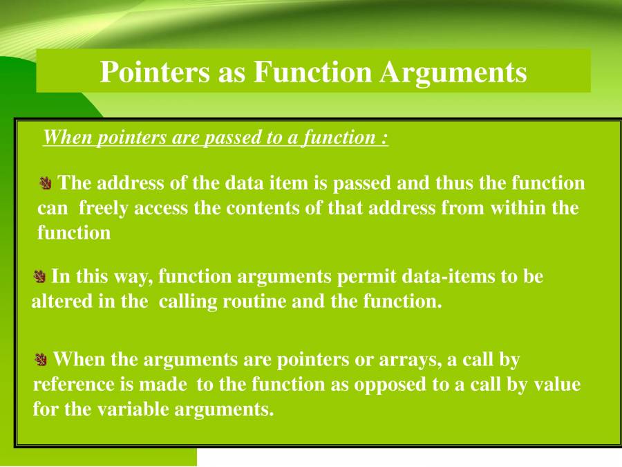 POINTERS IN C - PowerPoint Slides - LearnPick India