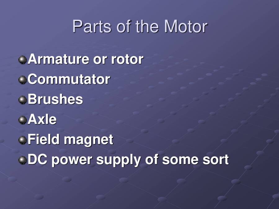 Electric Motor PowerPoint Slides LearnPick India