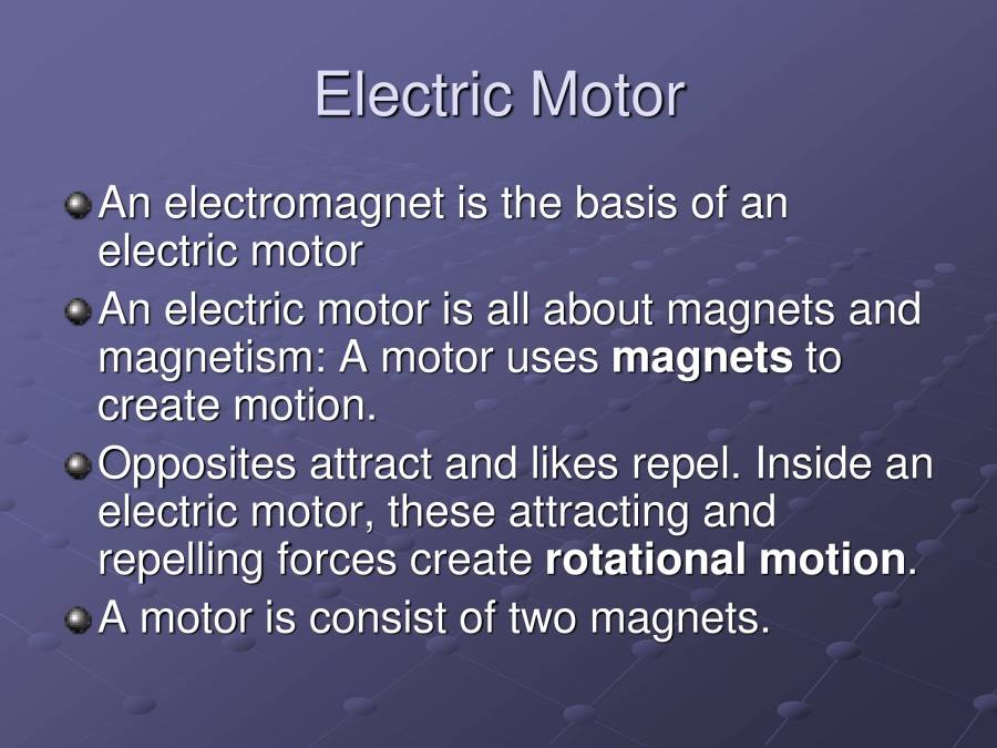 Electric Motor PowerPoint Slides LearnPick India