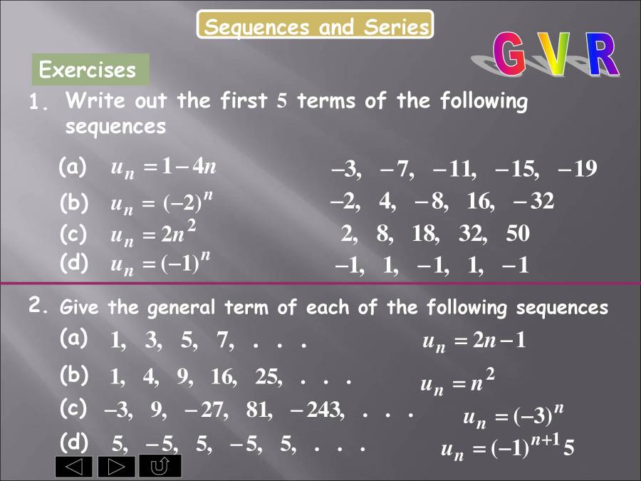 Sequences And Series - PowerPoint Slides - LearnPick India