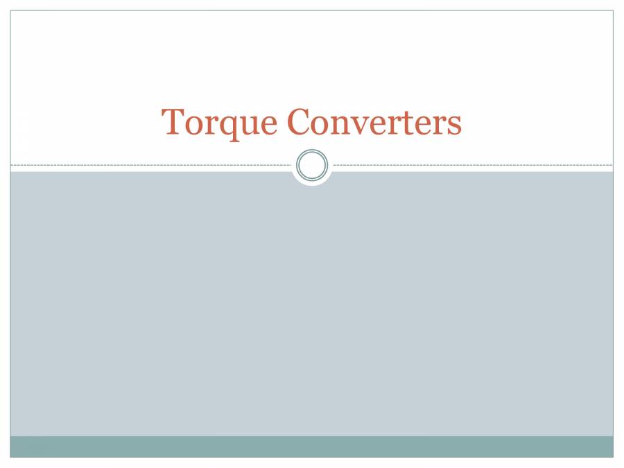Torque Converter PowerPoint Slides LearnPick India