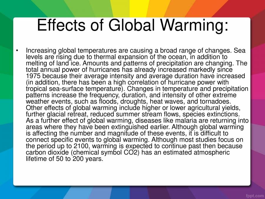 Presentation For Global Warming - PowerPoint Slides - LearnPick India