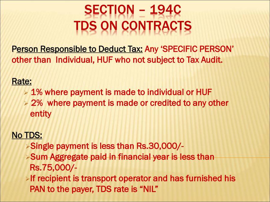Provisions For TDS PowerPoint Slides LearnPick India