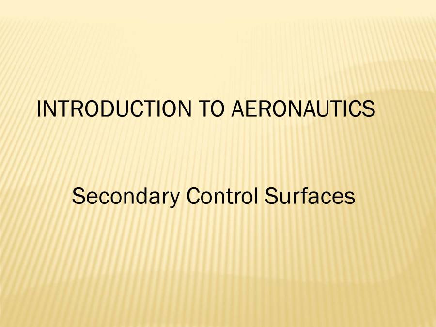 Aircraft Secondary Control Surfaces PowerPoint Slides LearnPick India