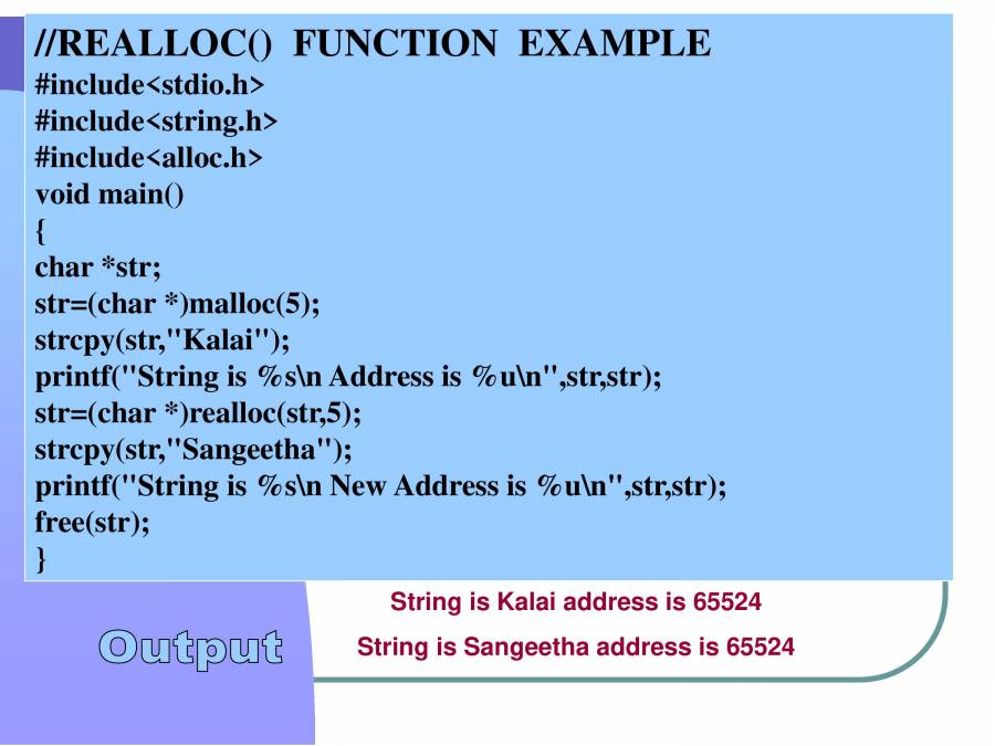 Dynamic Memory Allocation In C - PowerPoint Slides - LearnPick India