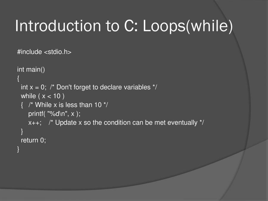 In To C Programming - PowerPoint Slides - LearnPick India