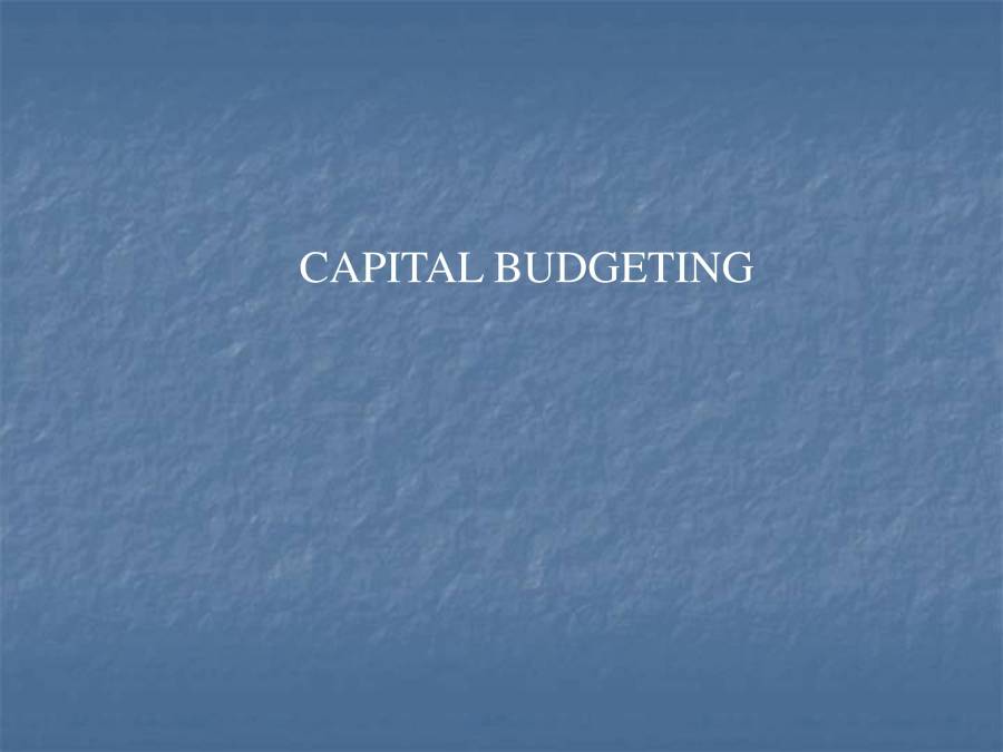 Capital Budgeting PowerPoint Slides LearnPick India