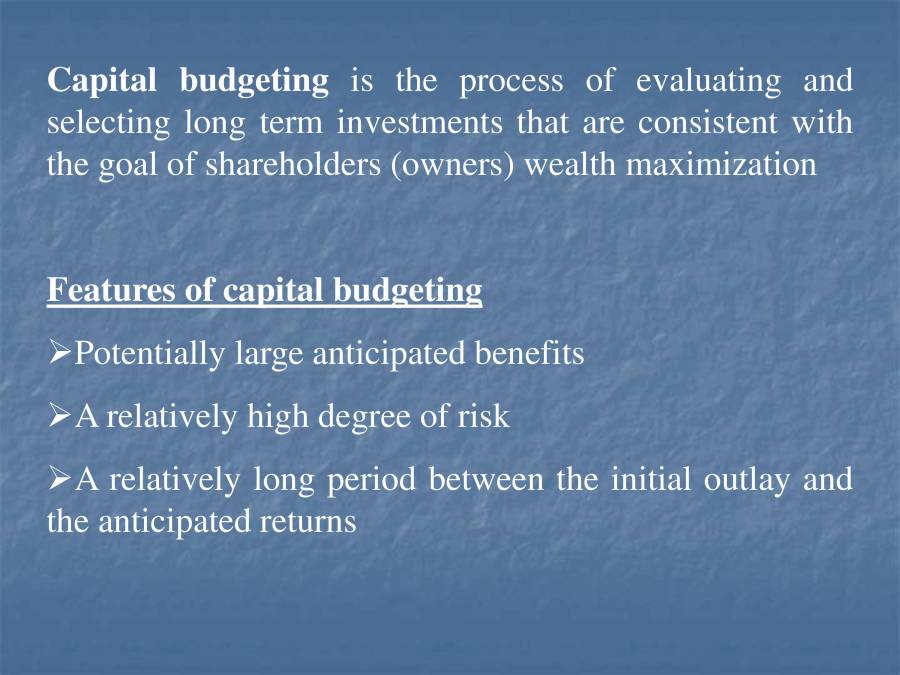 Capital Budgeting PowerPoint Slides LearnPick India