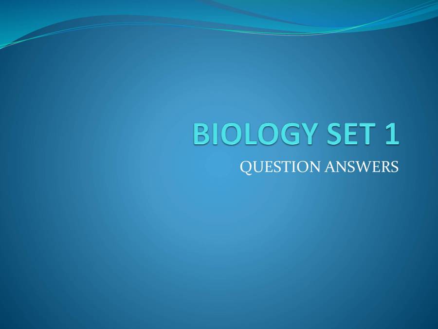 Biology Questions PowerPoint Slides LearnPick India