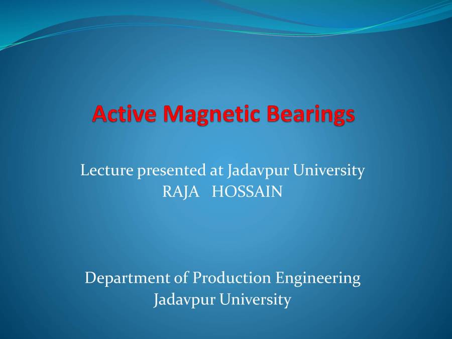 Active Bearing (AMB) PowerPoint Slides LearnPick India