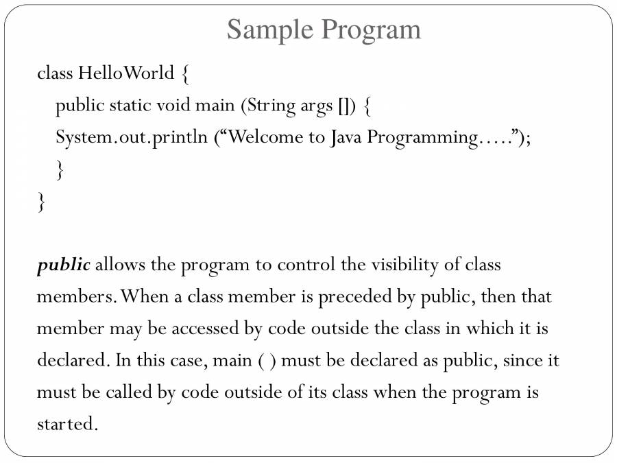 Introduction To Java - PowerPoint Slides - LearnPick India