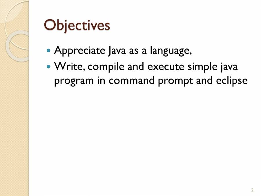 Introduction To Java - PowerPoint Slides - LearnPick India