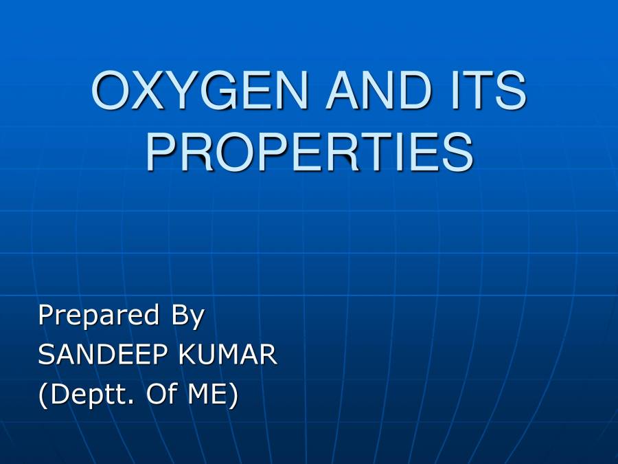 Oxygen Gas PowerPoint Slides LearnPick India
