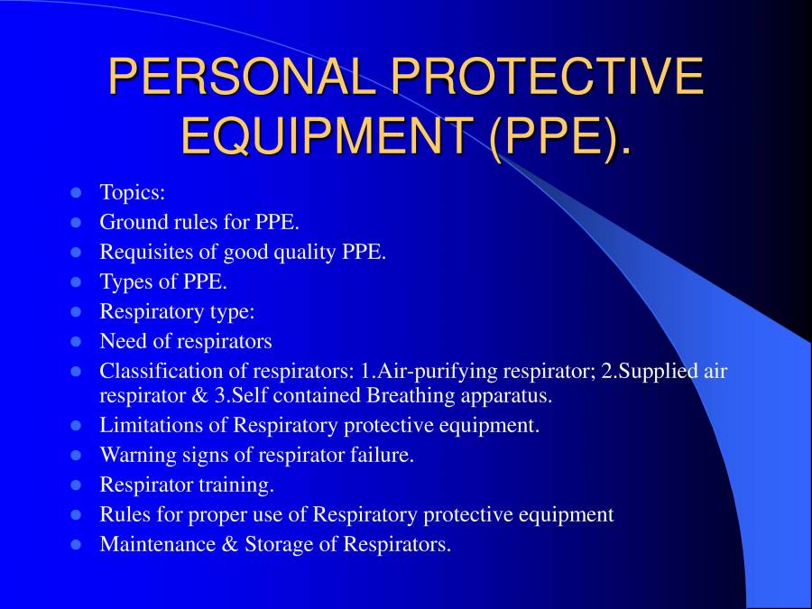 Personal Protective Equipments PowerPoint Slides LearnPick India