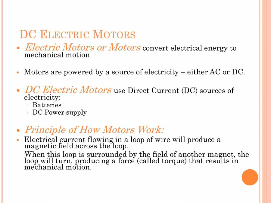 Introduction To Motors PowerPoint Slides LearnPick India